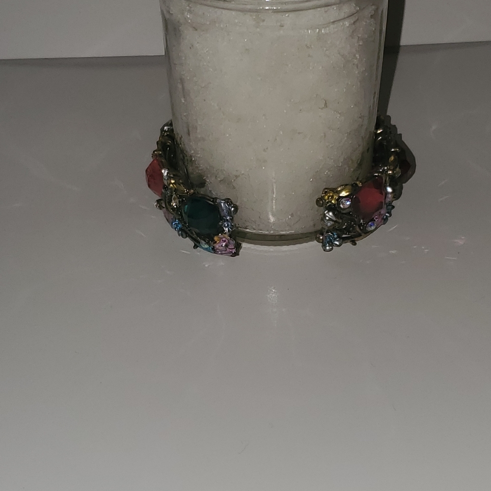 Multi Stone Design Hinged Bangle - Picture 2 of 2